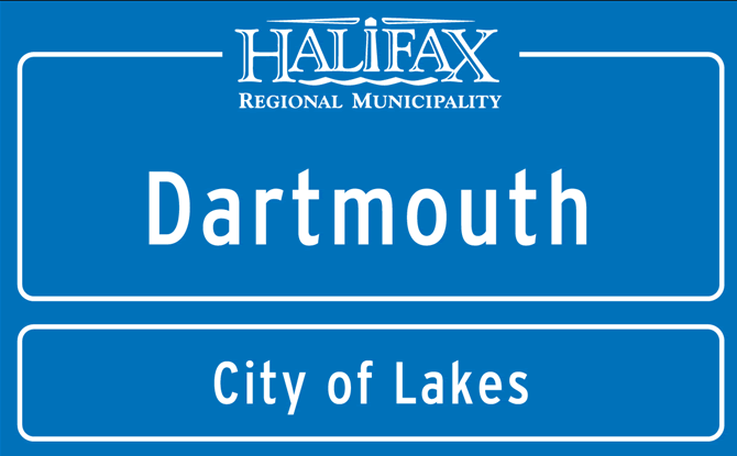 Dartmouth boundary sign