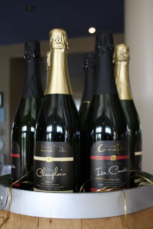 Champlain sparkling wine bottles