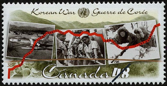 Canada commemorative stamp for the Korean War