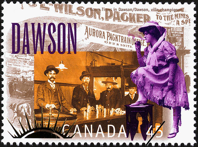 Canada postage stamp: Boom Times in Dawson