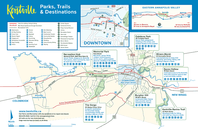 Kentville recreation map