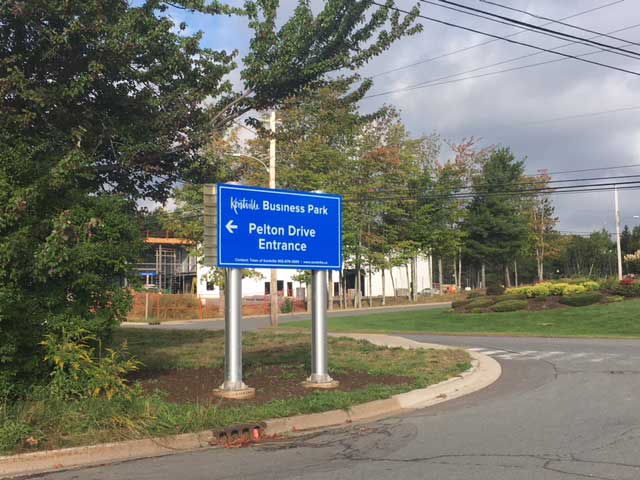 Pelton Drive sign