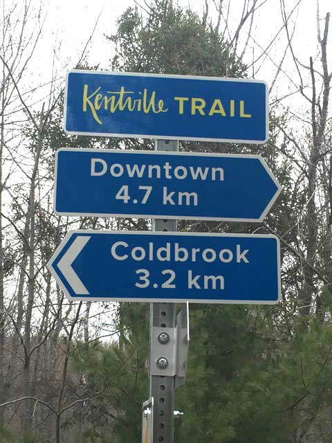 Kentville trail signs