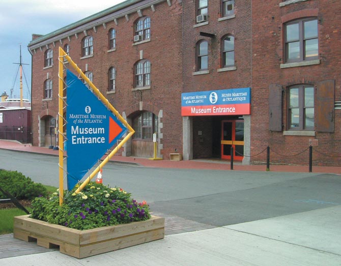 North Entrance to museum signage