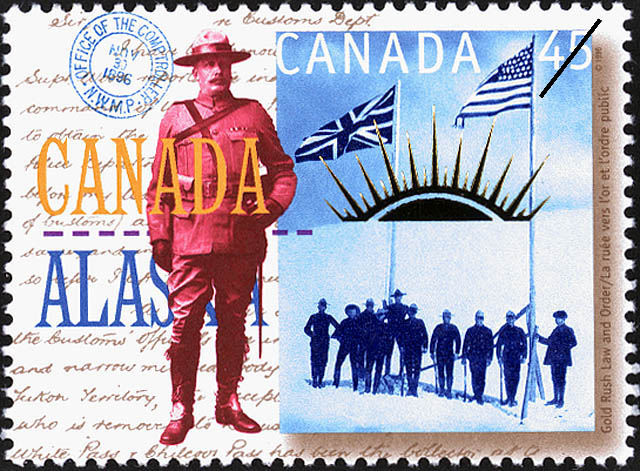 Canada postage stamp: Gold Rush Law and Order